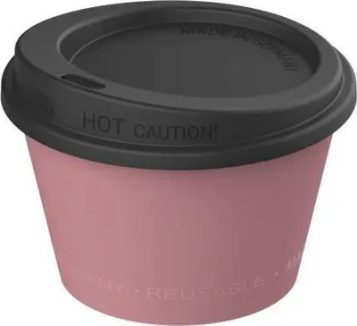 Image de Gobelet à café sans BPA "ToGo" 100 ml - Gobelet réutilisable au goût neutre - Gobelet Coffee-to-go 100 % recyclable avec fermeture sûre - rouge/noir raffiné