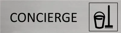 Produktbild von CombiCraft Aluminium Türschild Concierge 165x45mm mit 3M-Tape zur Befestigung, einfache Kennzeichnung von Räumen und Bereichen
