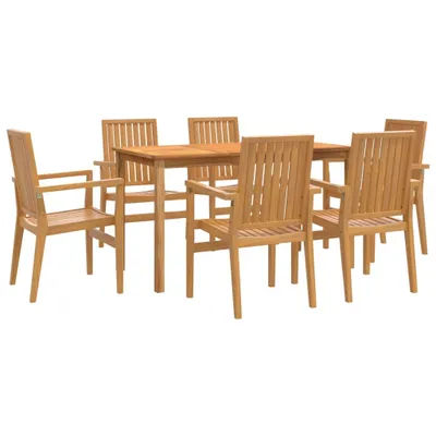 Produktbild von 7-tlg. Garten-Essgruppe Massivholz Teak