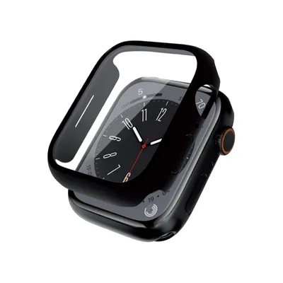 Produktbild von Crong Hybrid Apple Watch Hülle 45mm - Schwarz mit Glas