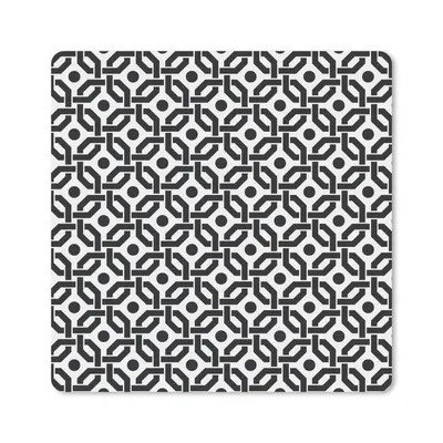 Produktbild von MuchoWow® Mauspad Mousepad Schwarz - Geometrie - Design 20x20 cm - Mousepads - Maus Mat - Pad - Mausunterlage - Desk Mat - Bureauartikeln