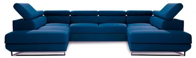Produktbild von Wohnlandschaft Ecksofa Stoff U-Form Couch Design Polster Eck Modern Sofas Textil