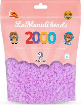 Produktbild von La Manuli 2000 Midi Bügelperlen Rosa Ø 5 mm Perlen Steckperlen Beads