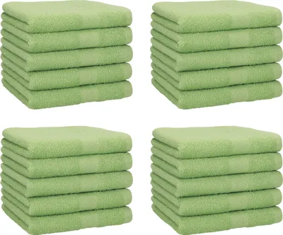 Produktbild von Betz 20 Stück Gästetücher 30x50 cm PREMIUM 100% Baumwolle Set  Farbe: apfelgrün