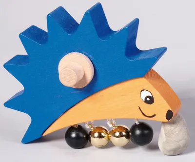 Productafbeelding van nic houten speelgoed, blauwe egel - educatief houten speelgoed