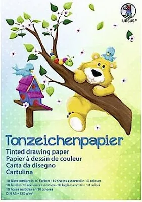 Produktbild von Tonzeichenpapier DIN A3 - 10 Blatt in 10 Farben