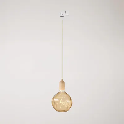 Image de Creative Cables - Suspension pour rails avec douille en bois - ampoule incluse