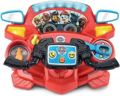 Immagine prodotto di VTech Paw Patrol Mission Pilote Simulatore di guida 2 in 1, volante trasformabile, 3 modalità di gioco, 6 pulsanti personaggio