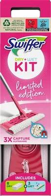 Produktbild von Swiffer "LIMITED EDITION" ROSA Bodenwischer Starterset mit 1 Bodenwischer + 8 Trocken- & 3 Feuchttücher
