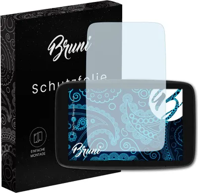 Produktbild von Bruni Basics-Clear 2x Schutzfolie kompatibel mit TomTom GO Navigator (7 Inch) Folie