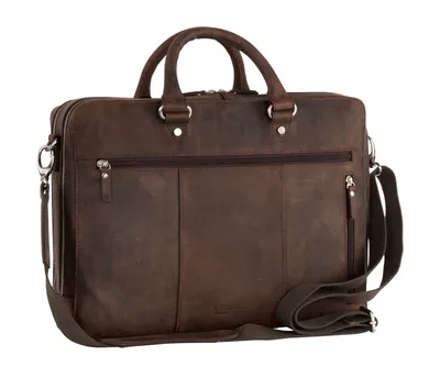 Produktbild von LEONHARD HEYDEN Leder Aktentasche Umhängetasche mit Laptopfach Salisbury Briefcase 2 Compartments Brown braun