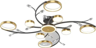 Produktbild von Deckenleuchte, modernes Design, einstellbare Farbtemperaturen, 8 Lichter, APP mit RC dimmbar