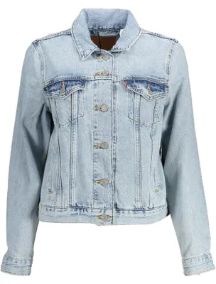 Produktbild von Stylische Damen-Sportjacke Blau im Used-Look mit praktischen Taschen