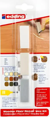 Produktbild von edding 8902 3 x Holzboden-Reparatur-Wachs Farbe weiß Set