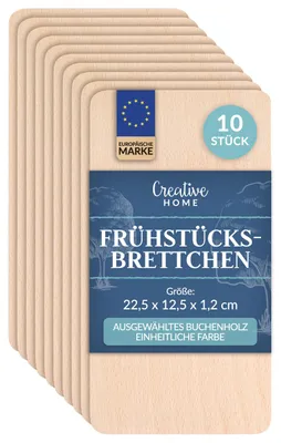 Productafbeelding van Creative Home 10 x Licht, 22,5x12,5x1,2 cm, Natuurlijk Beukenhout
