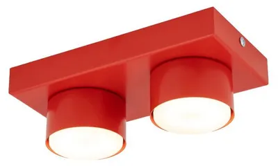 Produktbild von Deckenlampe Metall GX53 Rot 2-flammig länglich Modern Deckenleuchte