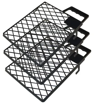Productafbeelding van Verfrooster verfschraper - Afdruiprek - 3 stuks - 22 x 32 cm - Zwart