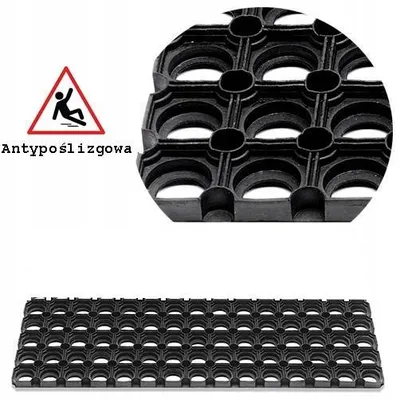 Obrázek produktu pro Deco4Home Gumové rohože na schody | 30x100cm | Černá