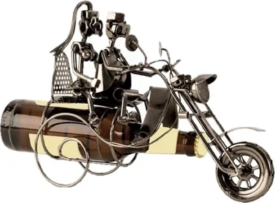 Produktbild von Flaschenhalter aus Metall Paar auf Motorrad 26 cm x 21 cm für eine Bierflasche