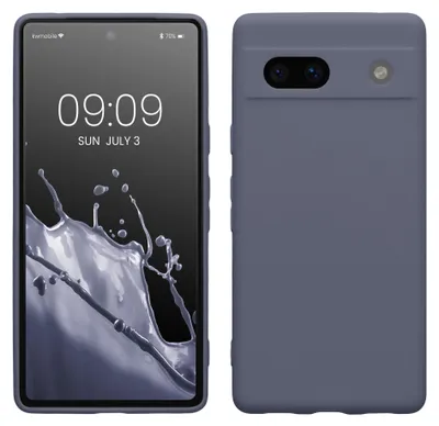 Produktbild von kwmobile Handyhülle für Google Pixel 7a Hülle - weiches Handy Silikon Case - Schutzhülle Cover - Blaugrau