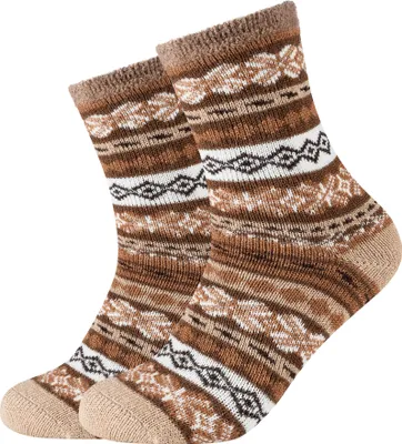 Produktbild von Camano Socken cosy double layer winter im praktischen Doppelpack taupe 35-38