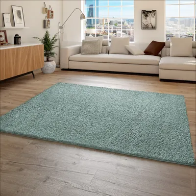 Image de Tapis à poils longs Salon Shaggy Poils longs Moderne Uni Sans motif Dimensions 140x200 cm