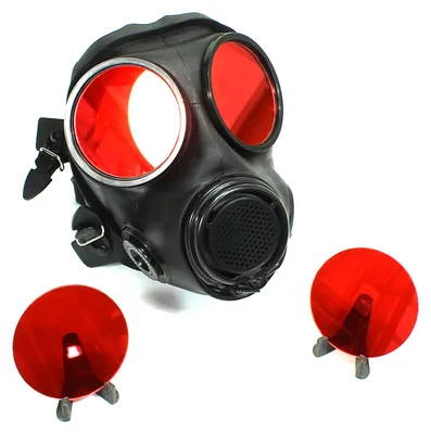 Produktbild von Ersatzgläser für Gasmaske FMJ08 / MF22 Rot Linsen Gasmask
