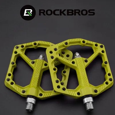 Obrázok produktu pre Rockbros 2021-12AGN pripnuté žlté fluo nylonové pedále na bicykel