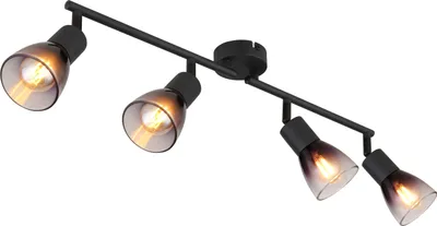 Zdjęcie produktu dla GLOBO 54312-4, Czarny, Szkło, Metal, IP20, I, E14, 25 W