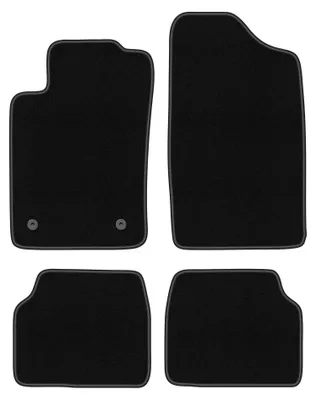 Obrázok produktu pre Velúrové autokoberce pre: Peugeot 405 1987-1996 (sedan/kombi) – sada 4 ks, čierne, na mieru – Wielganizator BASIC