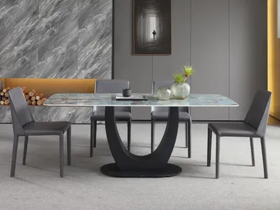 Produktbild von Esszimmer Esstisch Moderne Edelstahl Wohnzimmer Küche Tische Design Tisch Metall