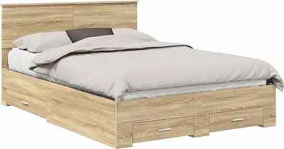 Immagine prodotto di Struttura del letto con testiera Rovere Sonoma 140 x 190 cm