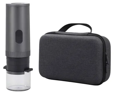 Obrázok produktu pre Bezdrôtový prenosný kapsulový kávovar Zimilo, mini espresso kávovar, napeník mlieka 3 v 1, poloautomatický, s funkciou udržiavania teploty, čierny