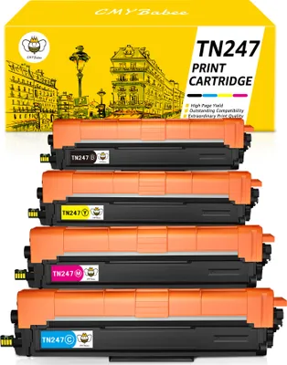 Produktbild von CMYBabee Tonerkartuschen Kompatibel für Brother TN247 TN-243CMYK MFC-L3750CDW MFC-L3710CW DCP-L3550CDW DCP-L3510CDW HL-L3210CW HL-L3230CDW HL-L3270CDW