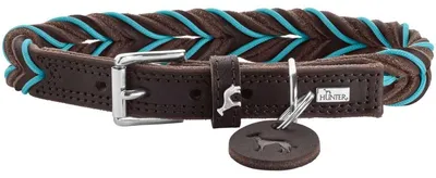 Immagine prodotto di Collare Hunter Corda di educazione solida, misura:45 cm, colore:marrone scuro/turchese