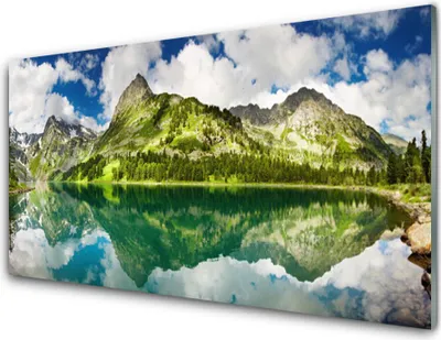 Produktbild von Acrylglasbilder 100x50 Wandbild Druck Gebirge See Landschaft