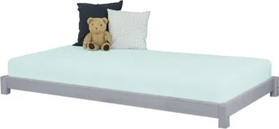 Produktbild von Children's Wooden Single Bed TEENY - Grey - 120 x 200 cm