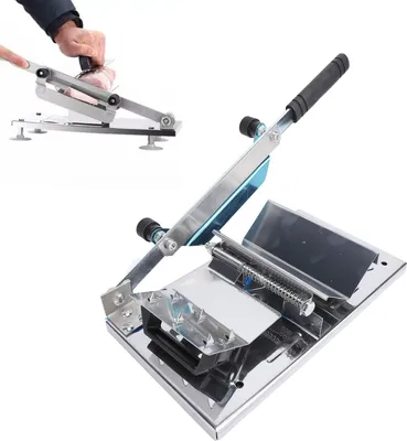 Obrázek produktu pro Manual Frozen Meat Slicing Machine Stainless Steel Meat Cutter Beef Mutton Roll Food Slicing Machine for Hot Pot Home Cooking BBQ