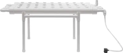 Produktbild von Hydroponik Anzuchtsystem - 1-stöckiges PVC-U System - 36 Pflanzlöcher - 4 Rohre Ø 6,3 cm - Mit Wasserpumpe - Weiß