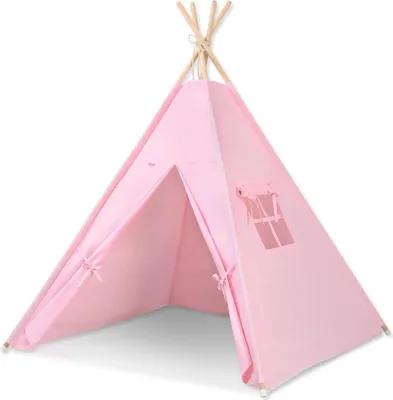 Produktbild von Tipizelt für Kinder + Federanhänger - rosa