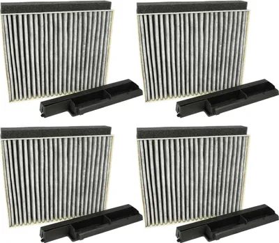 Produktbild von vhbw 4x Aktivkohlefilter kompatibel mit Neff D64BBC0N0/01, D64BBCON0, D64AFM1N0B/02, D64BBC0N0, D64BBE1N0 Dunstabzugshaube + Halterahmen