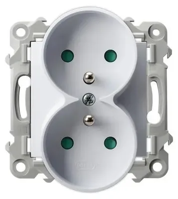 Produktbild von Ospel Szafir Doppelsteckdose Unterputz Modul mit Schutzkontakt