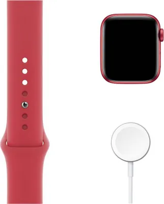 Image de Apple Watch 6 Rouge Alu 40mm Bracelet Sport PRODUCT(RED) M00A3