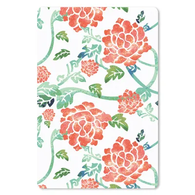 Produktbild von MuchoWow® Mauspad Mousepad Blumen - Blätter - Muster - Aquarell 18x27 cm - Mousepads - Maus Mat - Pad - Mausunterlage