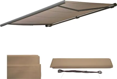 Obrázek produktu pro Náhradní kryt pro markýzu T123, plný kazetový náhradní kryt proti slunci 4,5x3m  Polyester sand