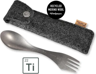 Produktbild von Light My Fire 4218101110 Spork Kit Reiseset, Titan, Etui aus Wolle