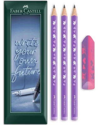 Produktbild von Faber-Castell Unicorn Jumbo HB Bleistift- & Radiergummi-Set, 4er – Jumbo Unicorn