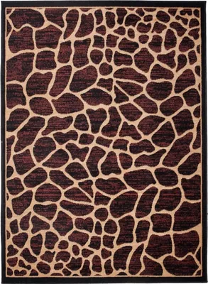 Obrázek produktu pro Tapiso koberec ATLAS moderní žirafa hnědobéžový obývací pokoj ÖKOTEX 80 x 150 cm