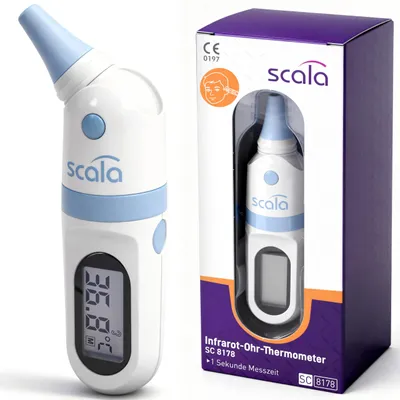 Produktbild von scala SC 8178 Infrarot Ohrthermometer – Digitales Fieberthermometer für Kinder &
