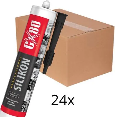 Zdjęcie produktu dla Silikon Professional 310Ml Cx80 Wysokotemperaturowy Bezbarwny X24